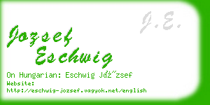 jozsef eschwig business card